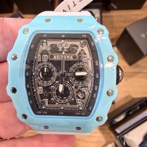 Invicta Blue and Silver Watch